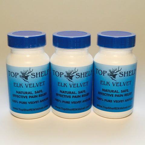 3 Bottles - 100% Pure Elk Velvet Antler for People ($5.00 Discount)
