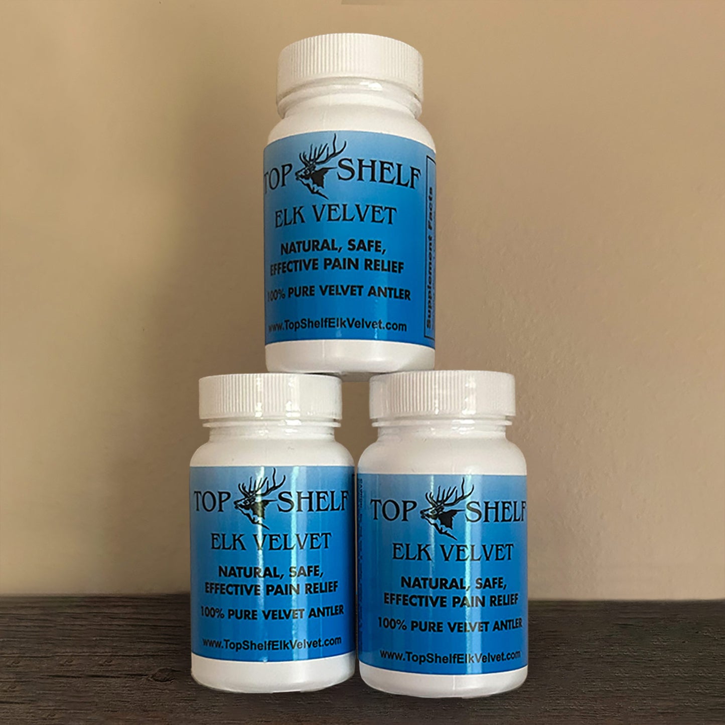 3 Bottles - 100% Pure Elk Velvet Antler for People ($5.00 Discount)