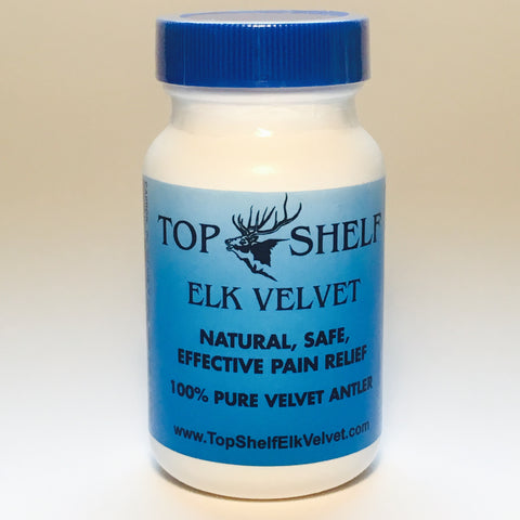 1 Bottle - 100% Pure Elk Velvet Antler For People - 60 Capsules